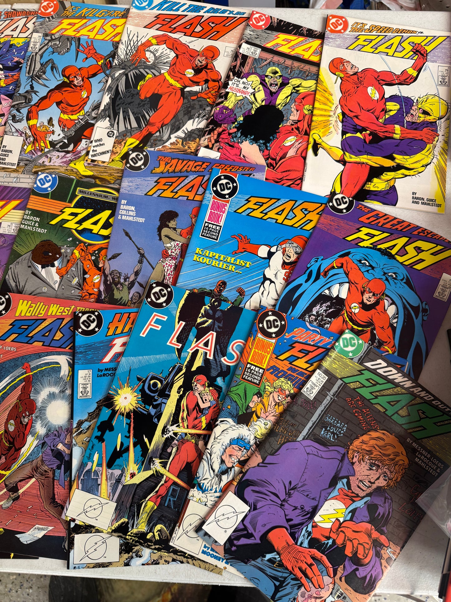 FLASH VOL2 #1-20, LOT OF 20. DC 1987-88. WALLY WEST FLASH!