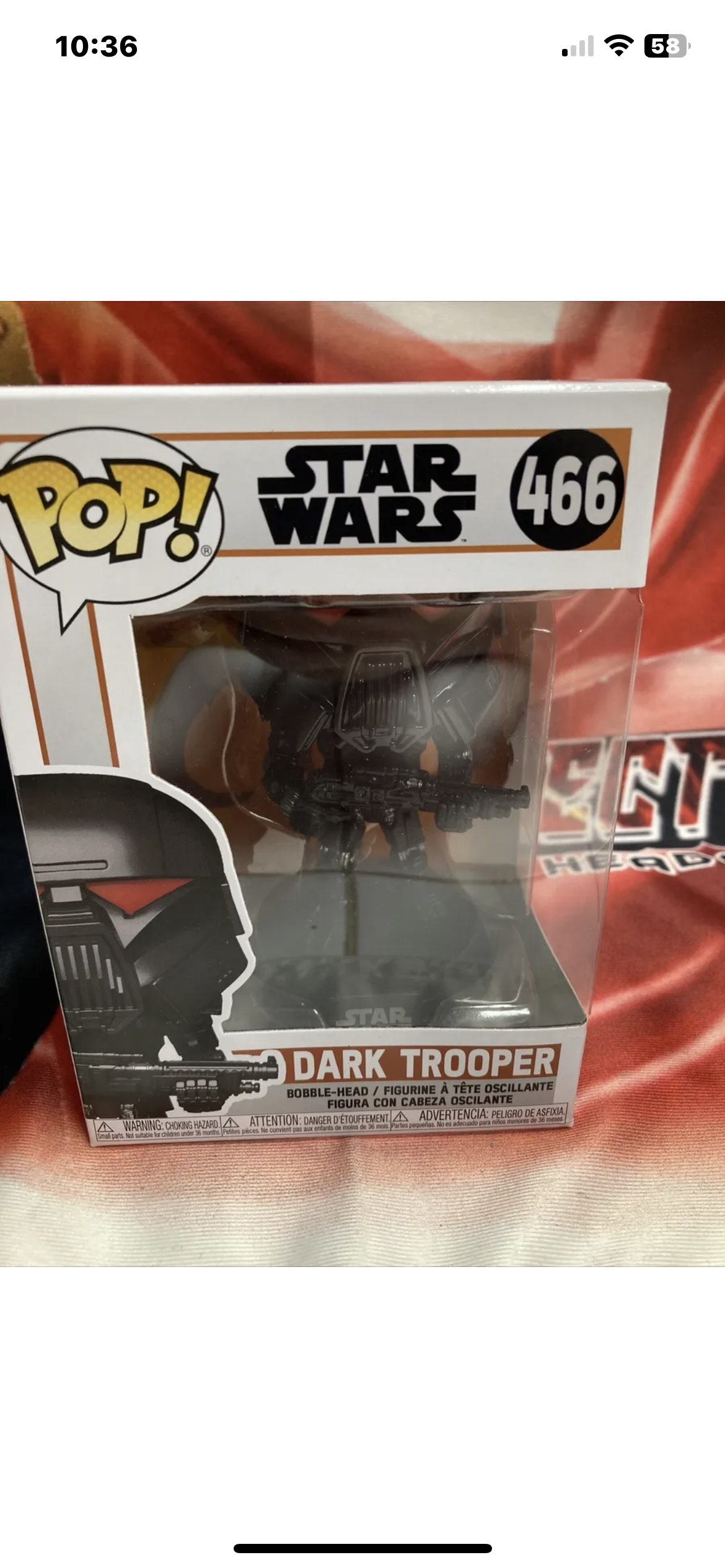 Funko Pop! Star Wars: The Mandalorian - Dark Trooper Vinyl Figure.