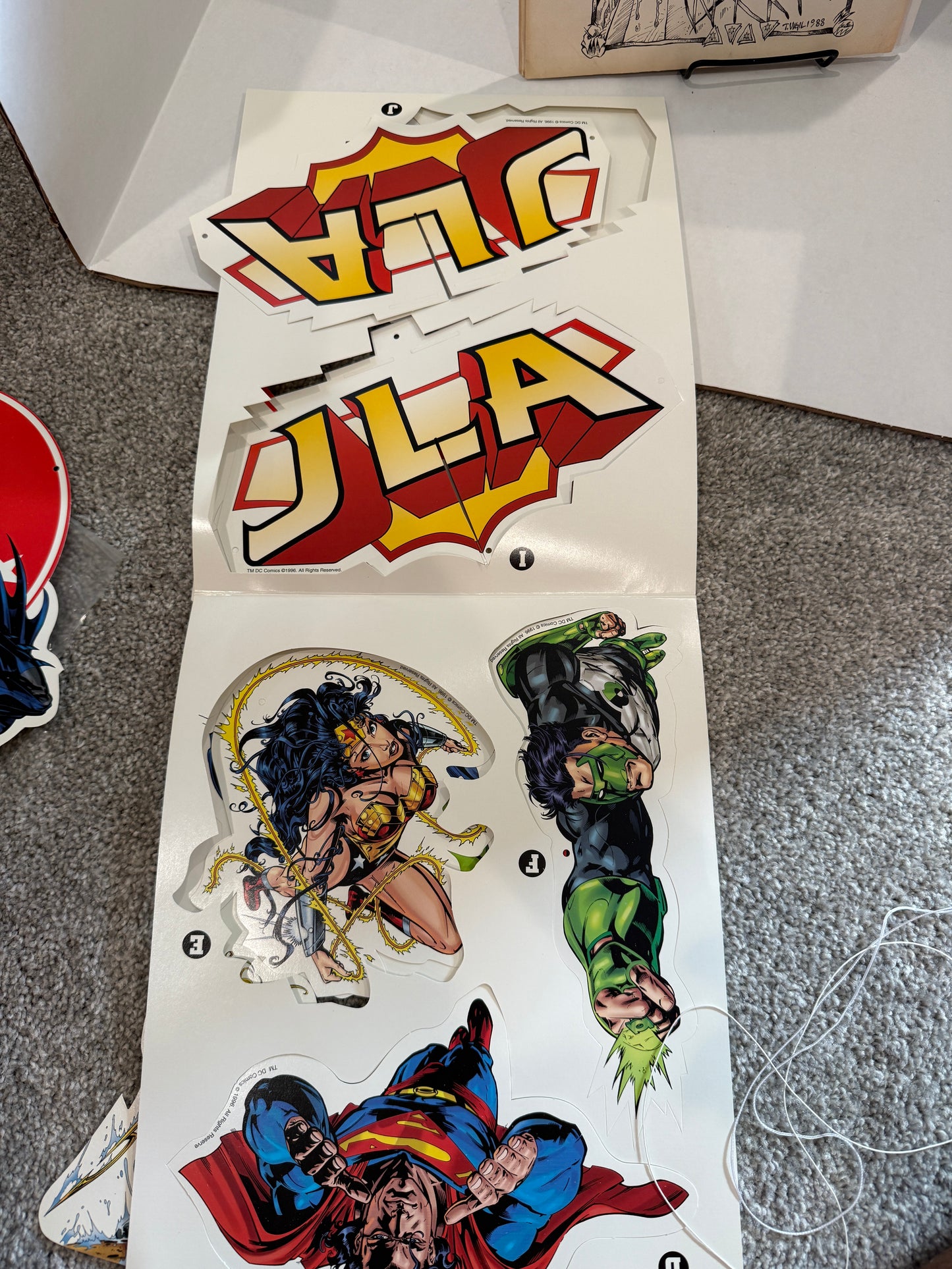 VTG Never Displayed  Justice League Store Hanging Mobile Display 1996 DC Comics