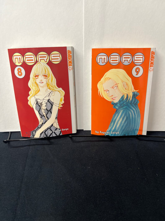 Mars Vol 8 and 9 Manga Fuyumi Soryo English Graphic Novel Tokyopop 2002