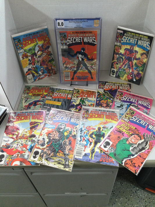 Marvel Super Heroes SECRET WARS 1-12 #8 8.0 CGC newsstand + Vol II 1-9 sets $425 Plus $15 shipping