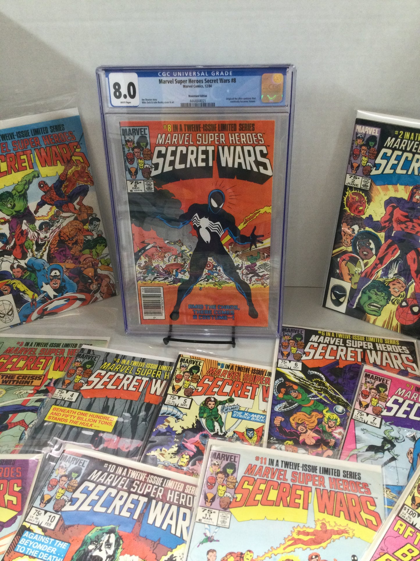 Marvel Super Heroes SECRET WARS 1-12 #8 8.0 CGC newsstand + Vol II 1-9 sets $425 Plus $15 shipping