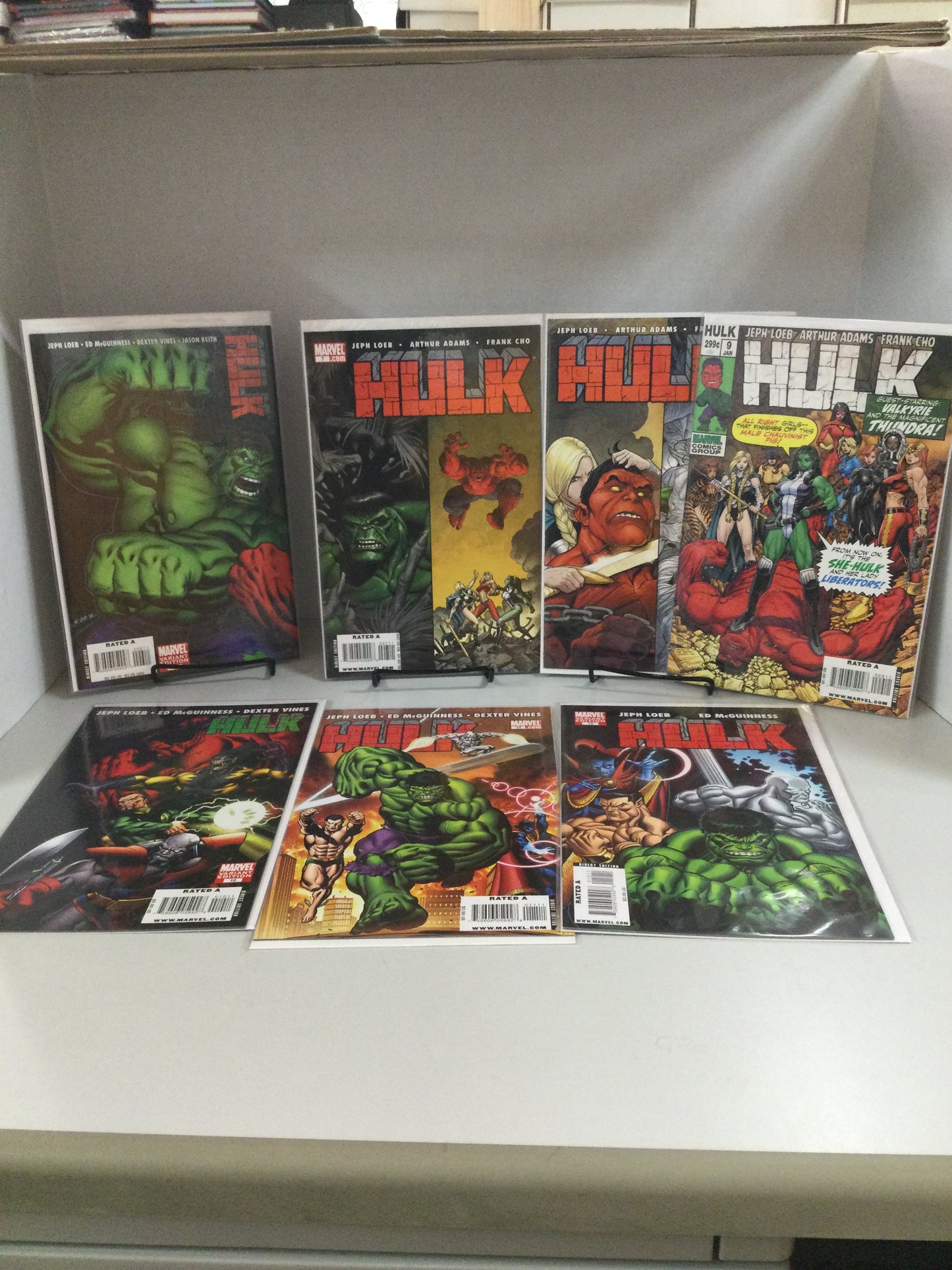 Red Hulk Comic 1-12 set #3,5,6,10,12  variants #1 CGC 9.6