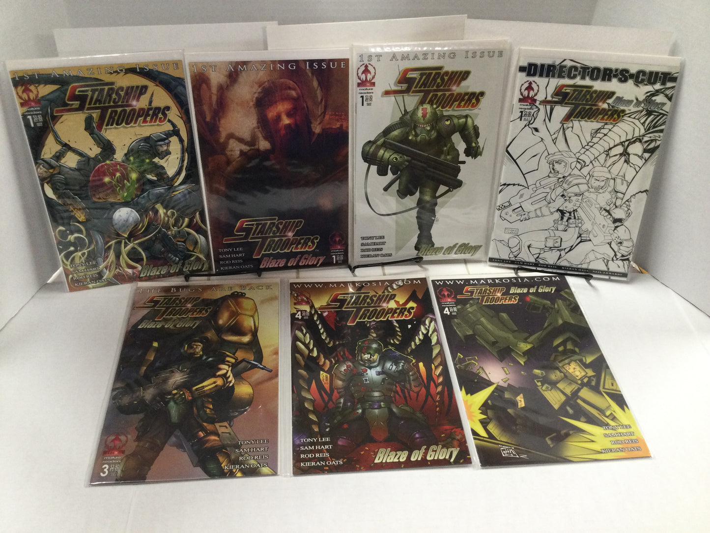 Starship Troopers Blaze of Glory #1 with variants, 3, 4 2006 Markosia (missing #2) 7 issues