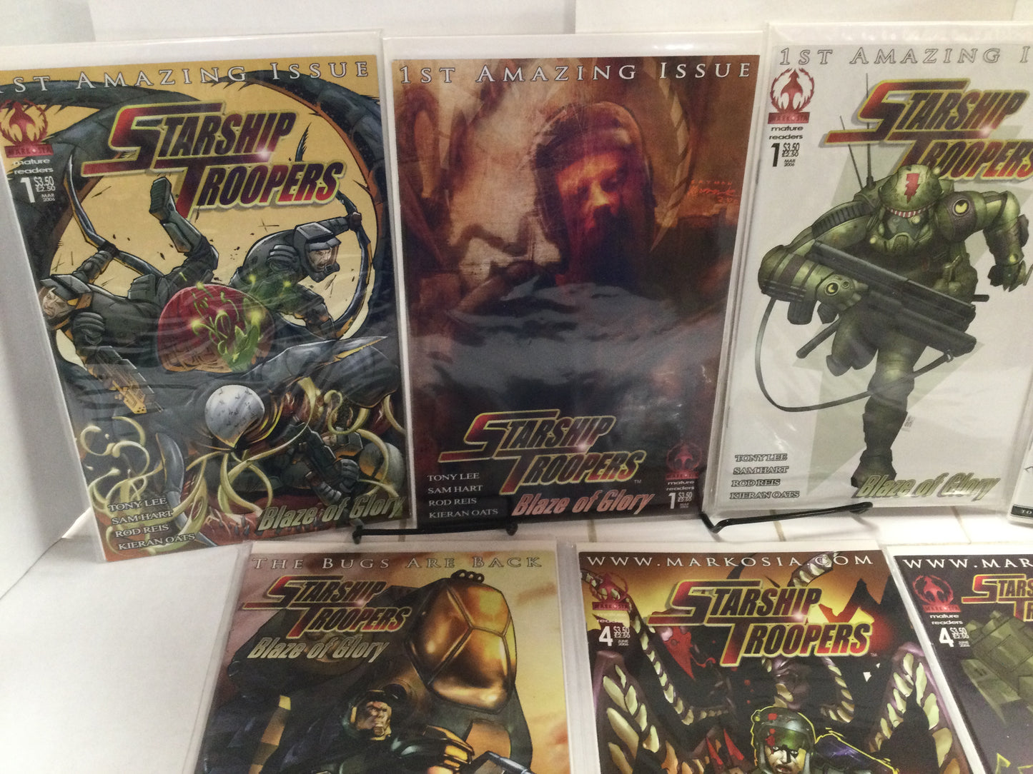 Starship Troopers Blaze of Glory #1 with variants, 3, 4 2006 Markosia (missing #2) 7 issues