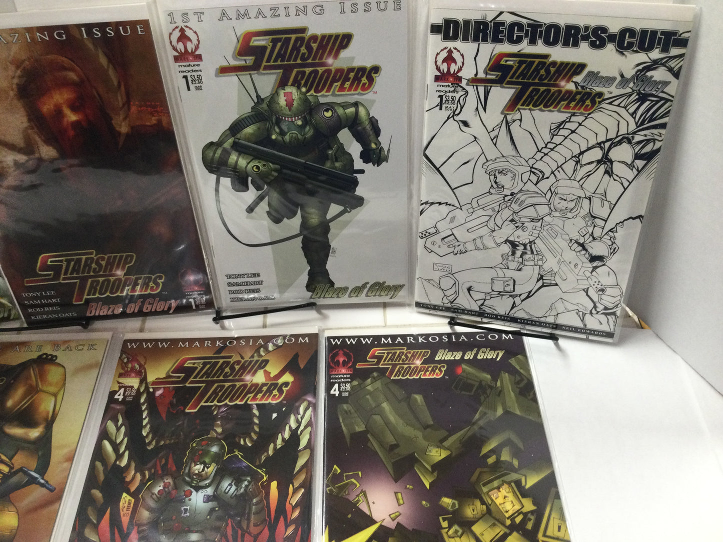 Starship Troopers Blaze of Glory #1 with variants, 3, 4 2006 Markosia (missing #2) 7 issues