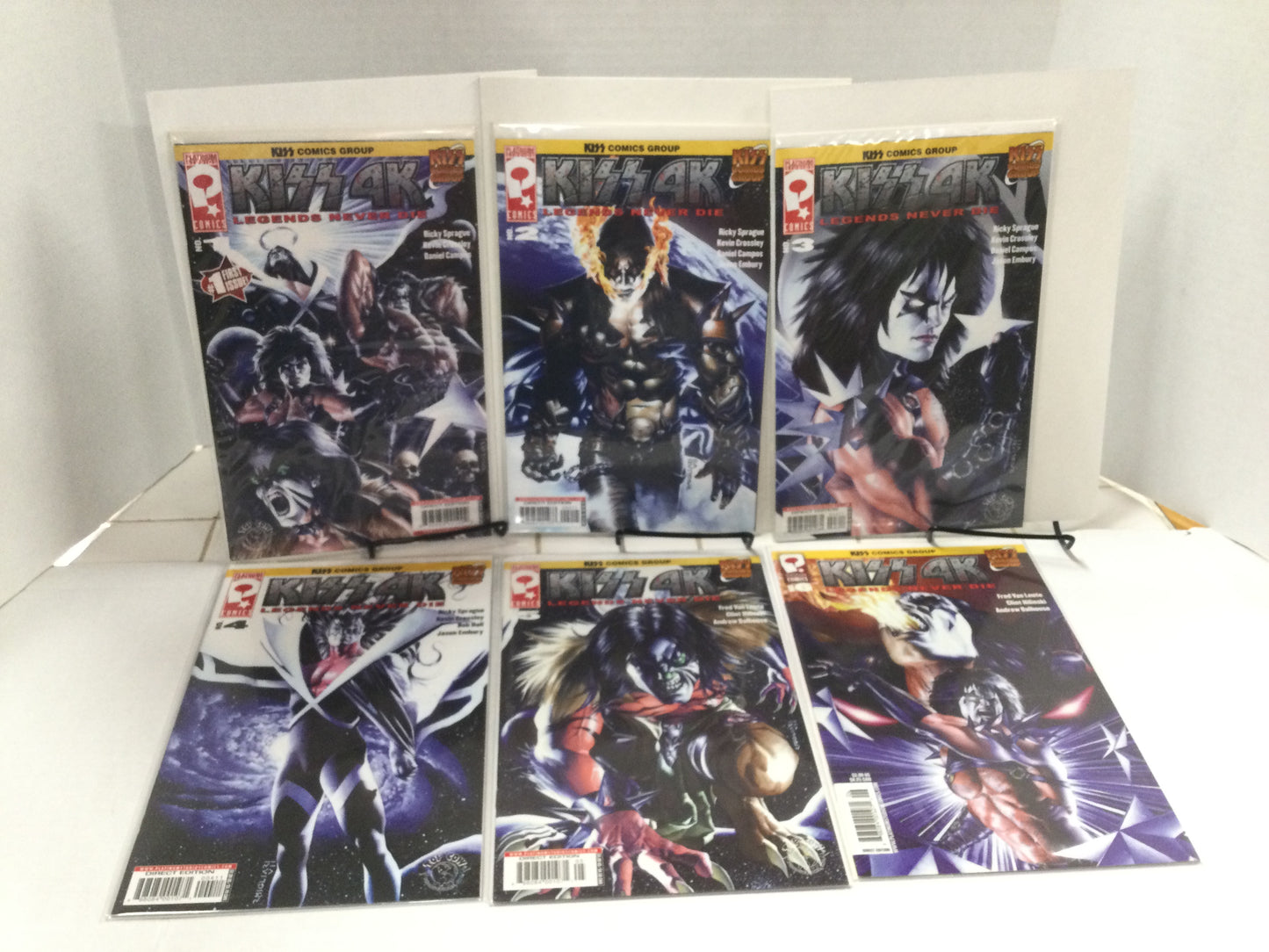 KISS 4K  Comic 2007 KISS Comics Group #1-6 set Xmas Legends Never Die Platinum