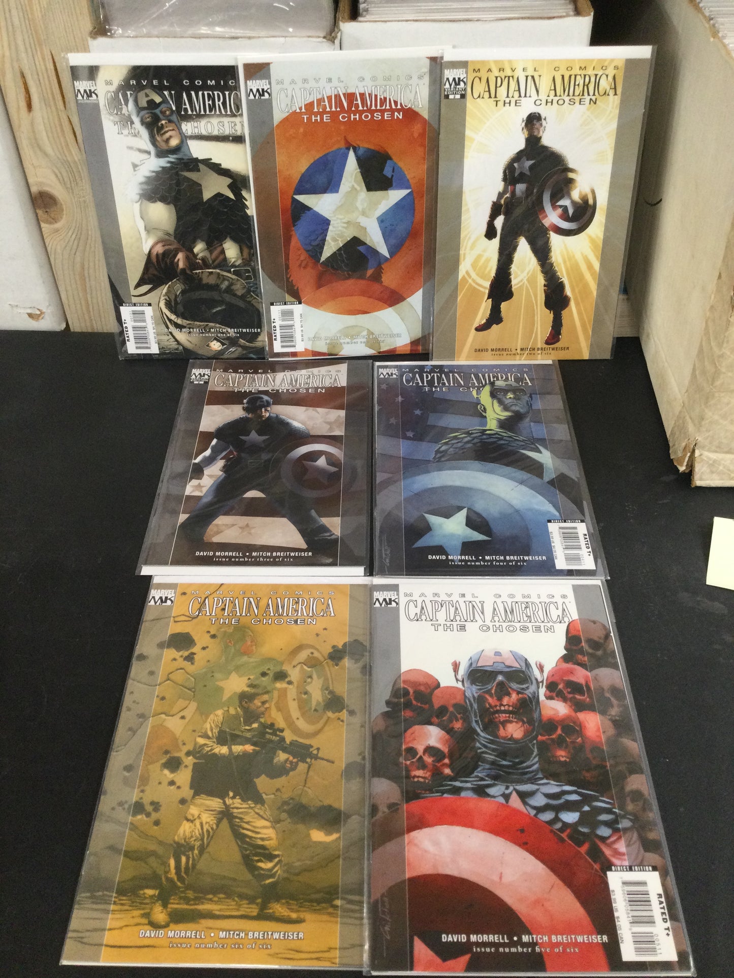 Captain America: The Chosen #1-6 Complete Set 2007 Marvel Comics with #1 variant