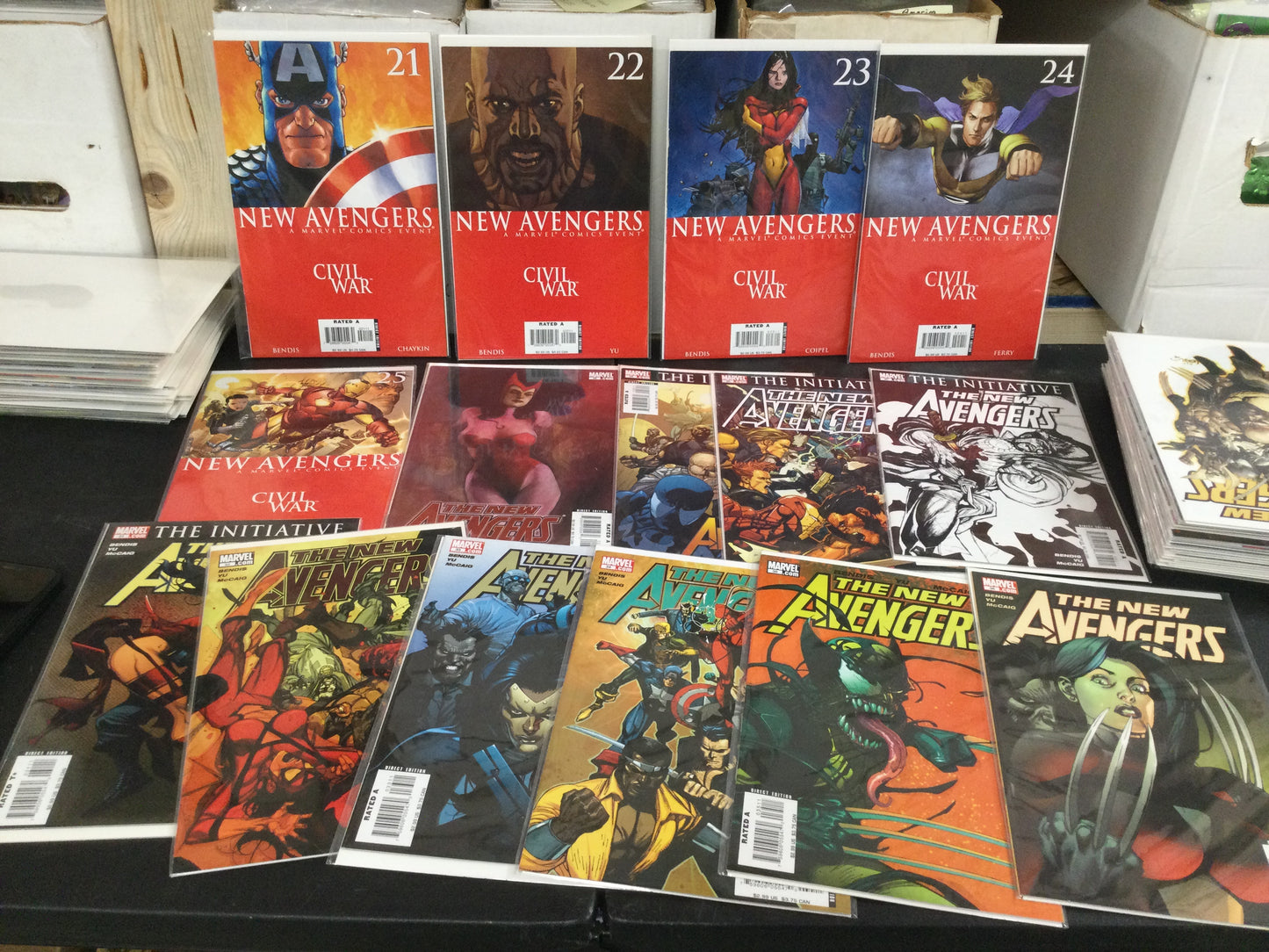 New Avengers Vol. 1 Lot of 68 Comic Books - Issues 1-64 +1 shot +Annual 1-3