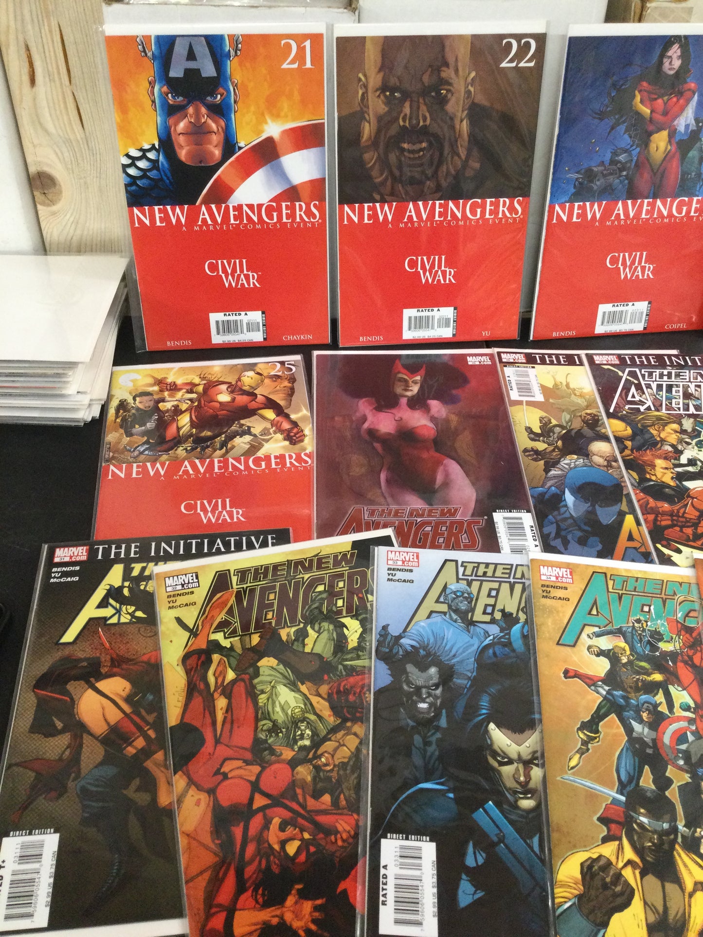 New Avengers Vol. 1 Lot of 68 Comic Books - Issues 1-64 +1 shot +Annual 1-3