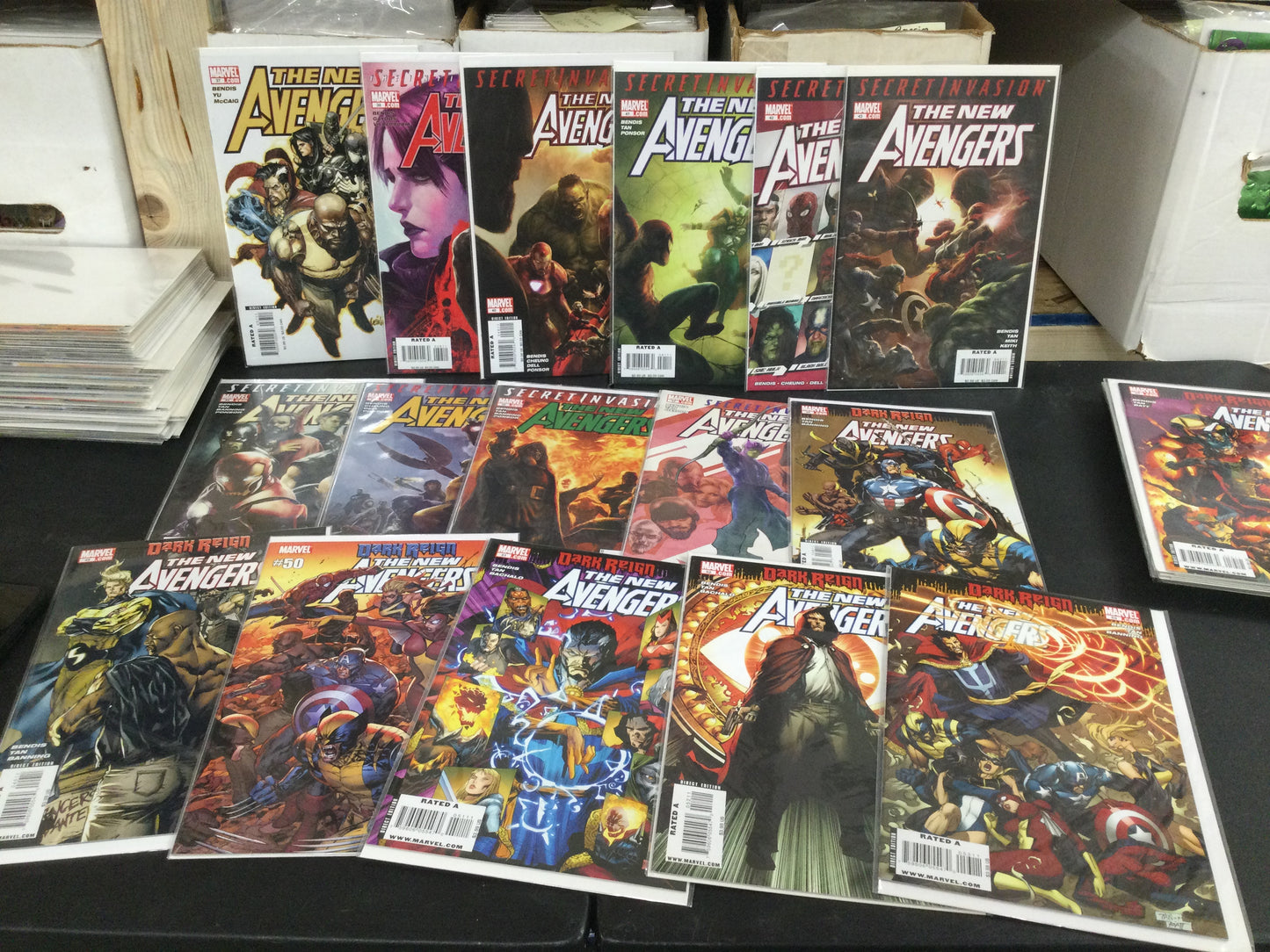 New Avengers Vol. 1 Lot of 68 Comic Books - Issues 1-64 +1 shot +Annual 1-3