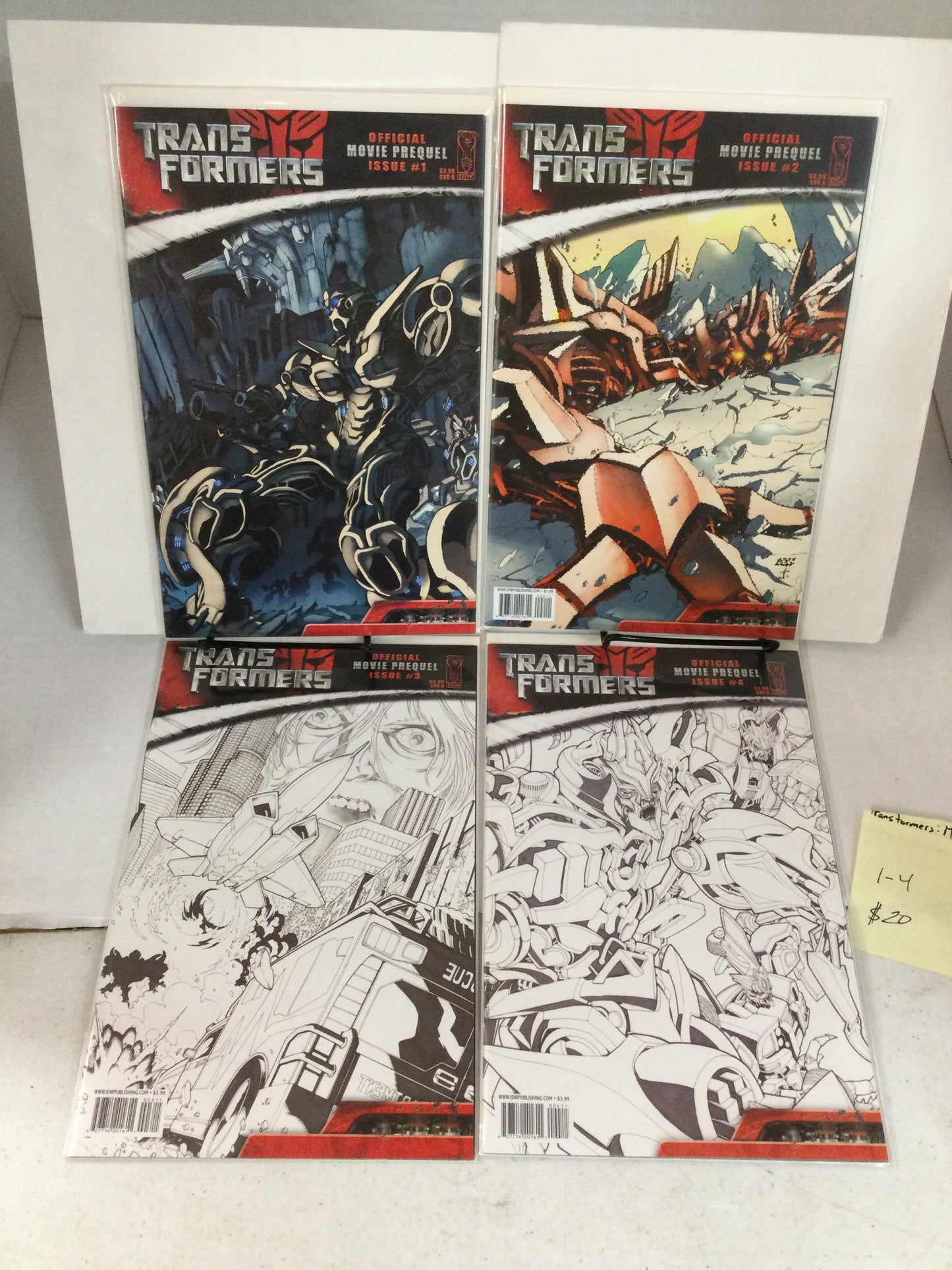 Transformers MOVIE PREQUEL #1-4 Comics (2007)