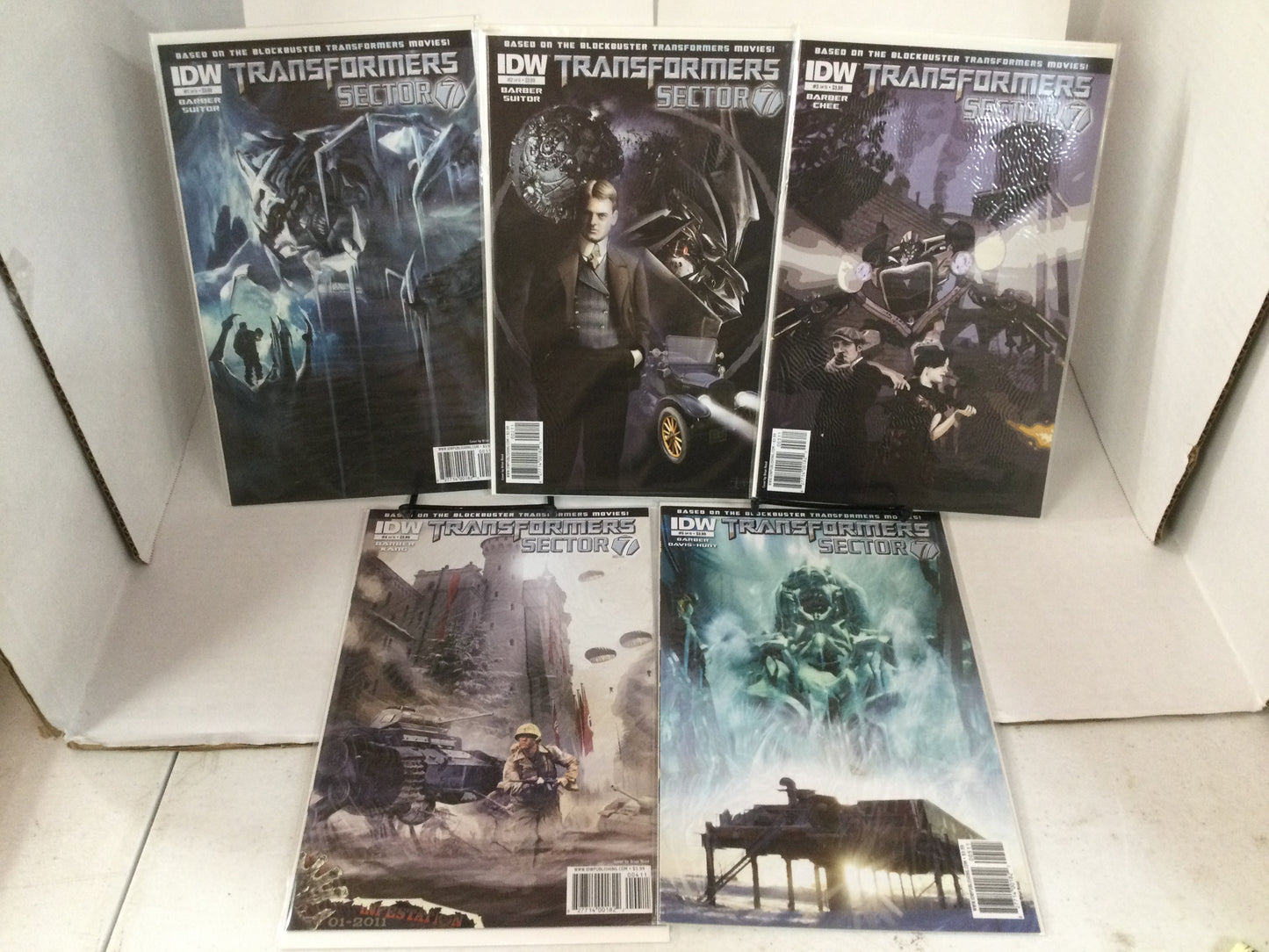 TRANSFORMERS SECTOR 7 #1 - 5 Comic Books SECRET HISTORY Movie Tie-In IDW 2010
