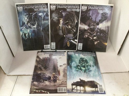 TRANSFORMERS SECTOR 7 #1 - 5 Comic Books SECRET HISTORY Movie Tie-In IDW 2010
