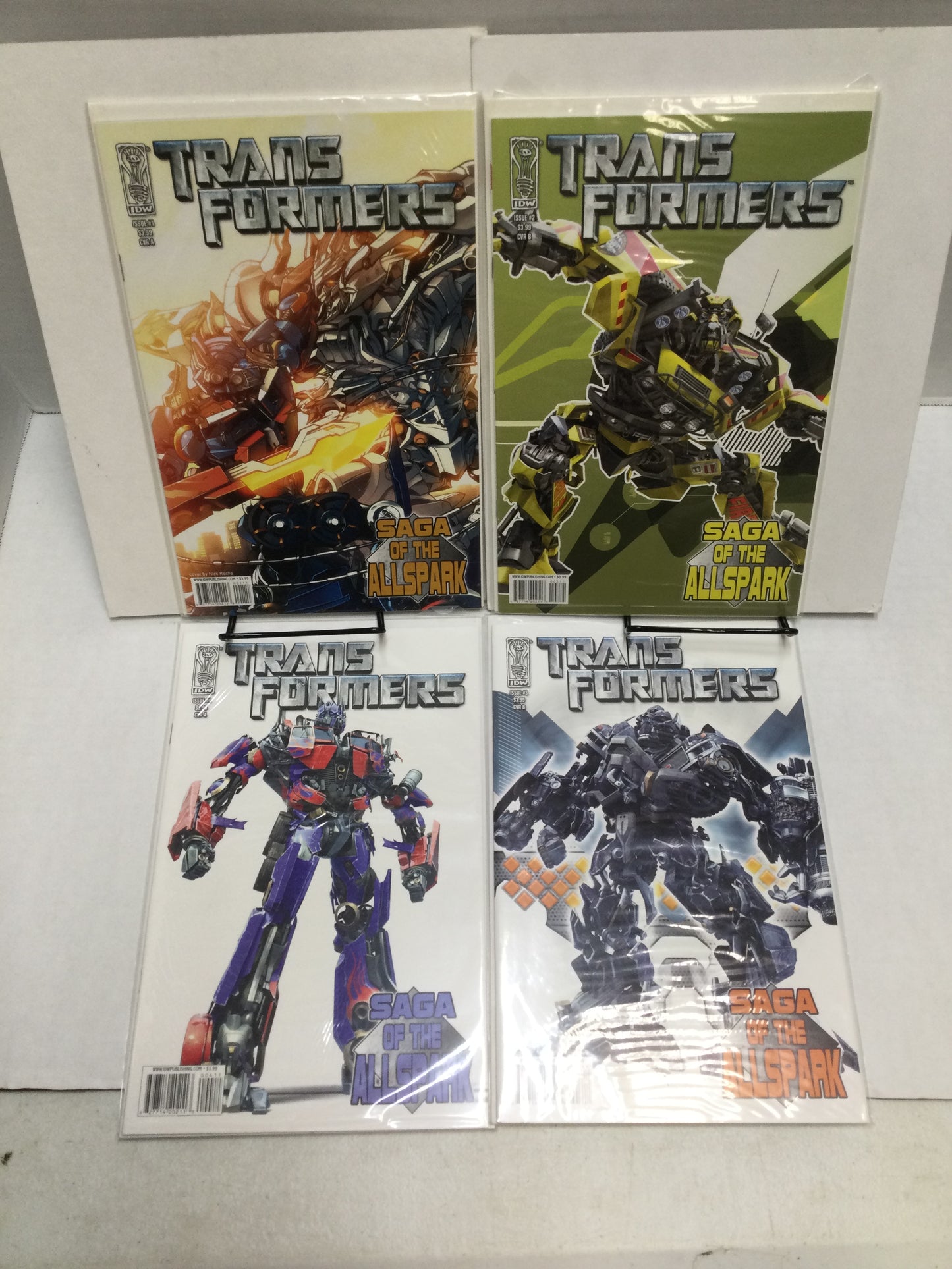 Transformers: Saga Of the Allspark (2008, IDW Comics) Set #1A 2B 3B 4A BR891