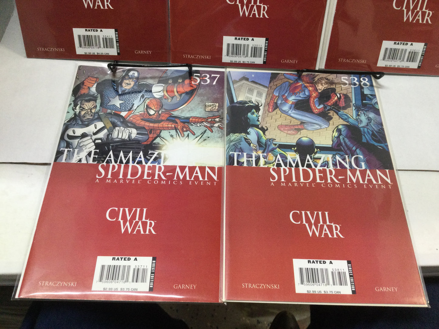 AMAZING SPIDER-MAN •  529 530 531 536 537 538 Civil War