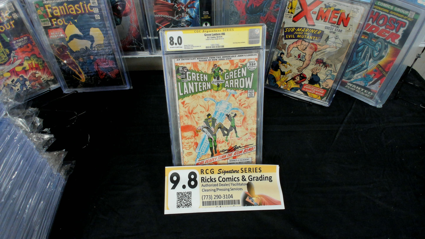 Green Lantern #86. Drug Issue. CGC 8.0 Signature Series.  Neal Adams