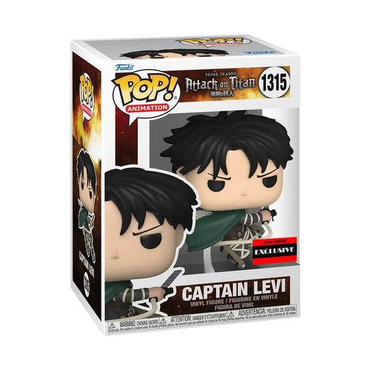 Attack on Titan Captain Levi Ackerman Funko Pop! Vinyl Figure 1315 - AAA Anime Exclusive