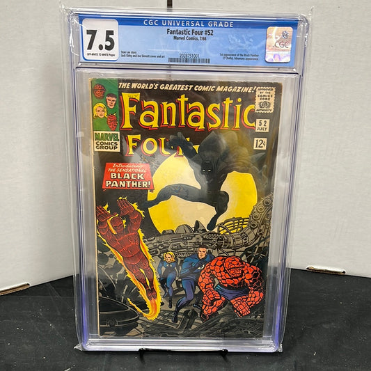 Fantastic Four 52 CGC 7.5 Marvel 1966 1st Appearance of Black Panther T'Challao