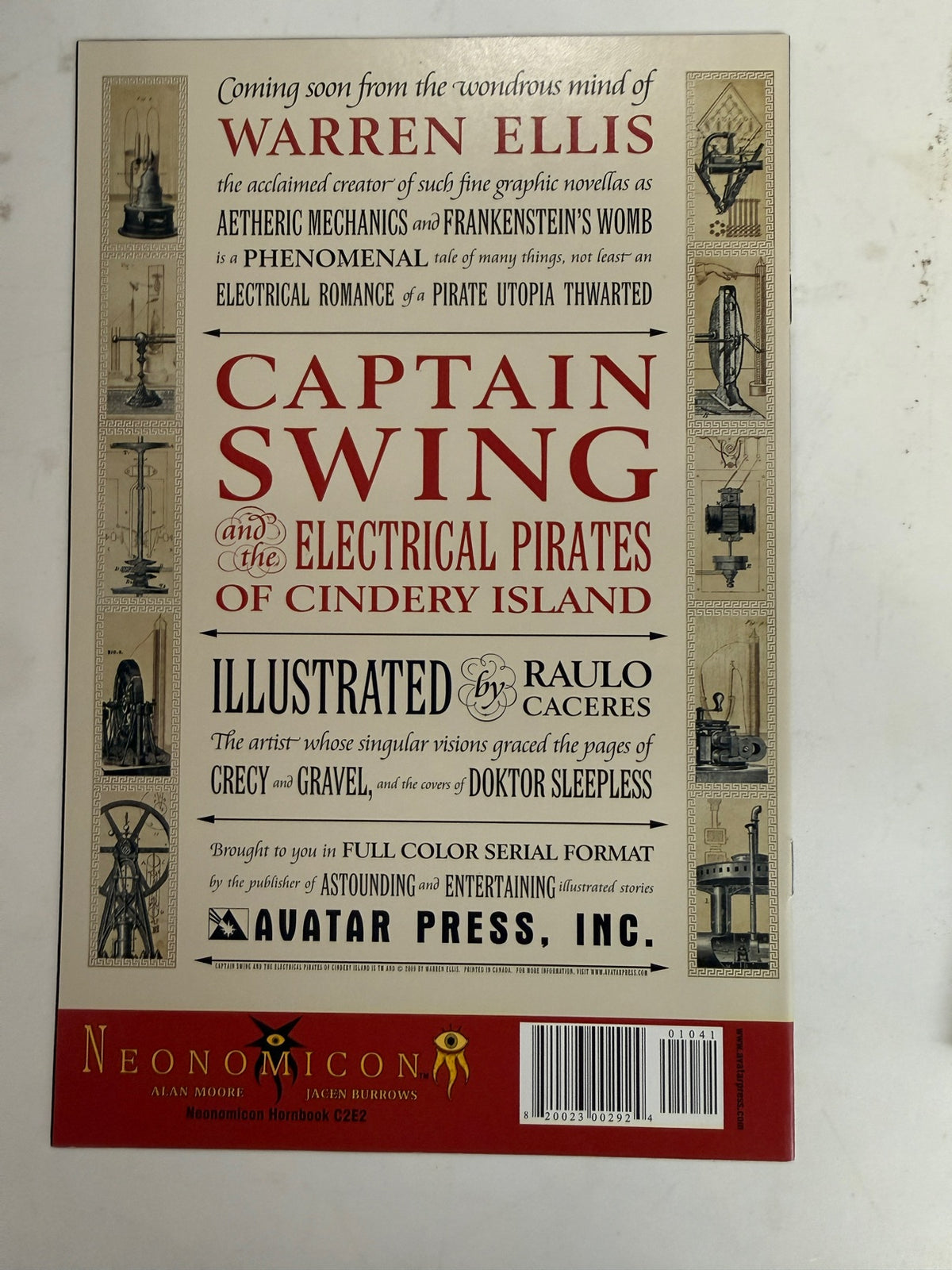 Neonomicon Hornbook C2E2 Variant (2010) - back cover