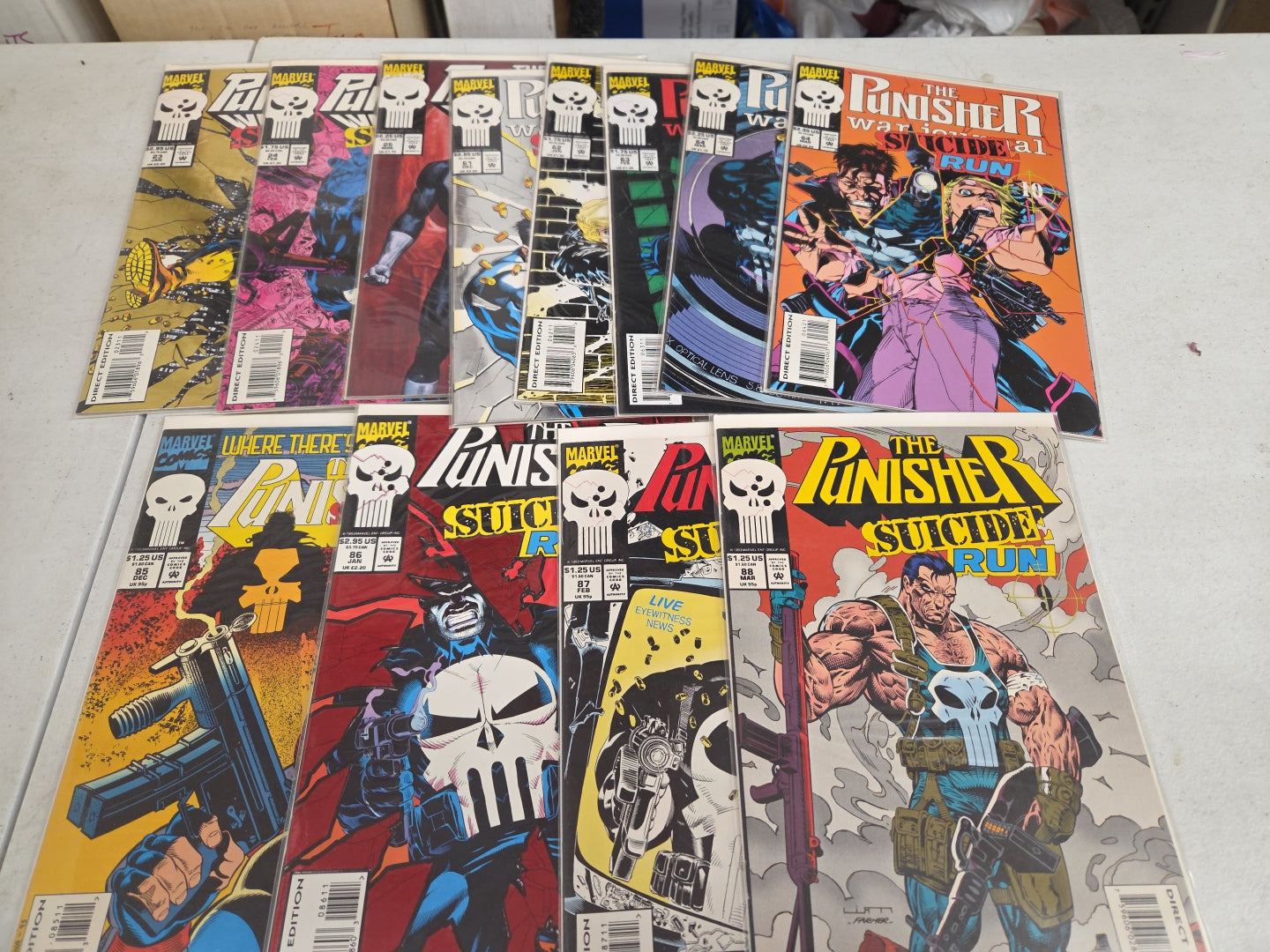 Mixed Lot The PUNISHER War Zone Suicide Run, #23-25, #61-64, #85-88, #64 Variant