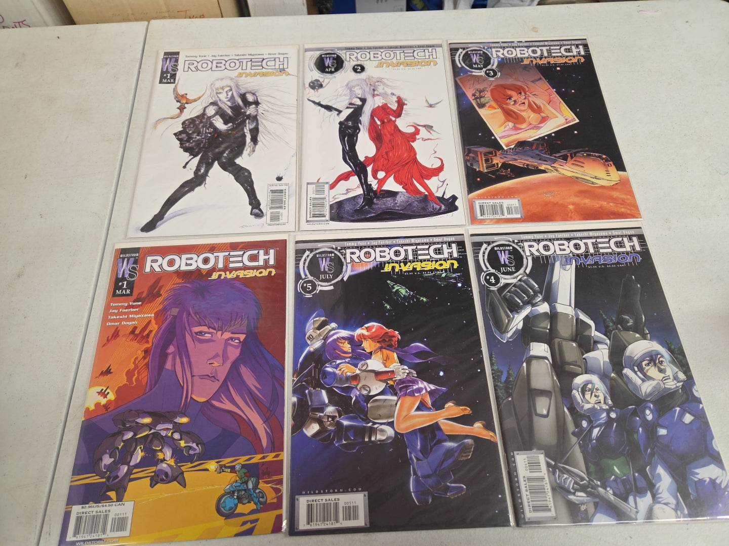 Robotech Invasion #1-5 (2003 WildStorm) Complete Mini Series Anime Sci-Fi