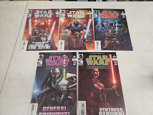 Star Wars: Obsession #1-5 Complete Set  2004 Dark Horse Comic Lot Clone Wars
