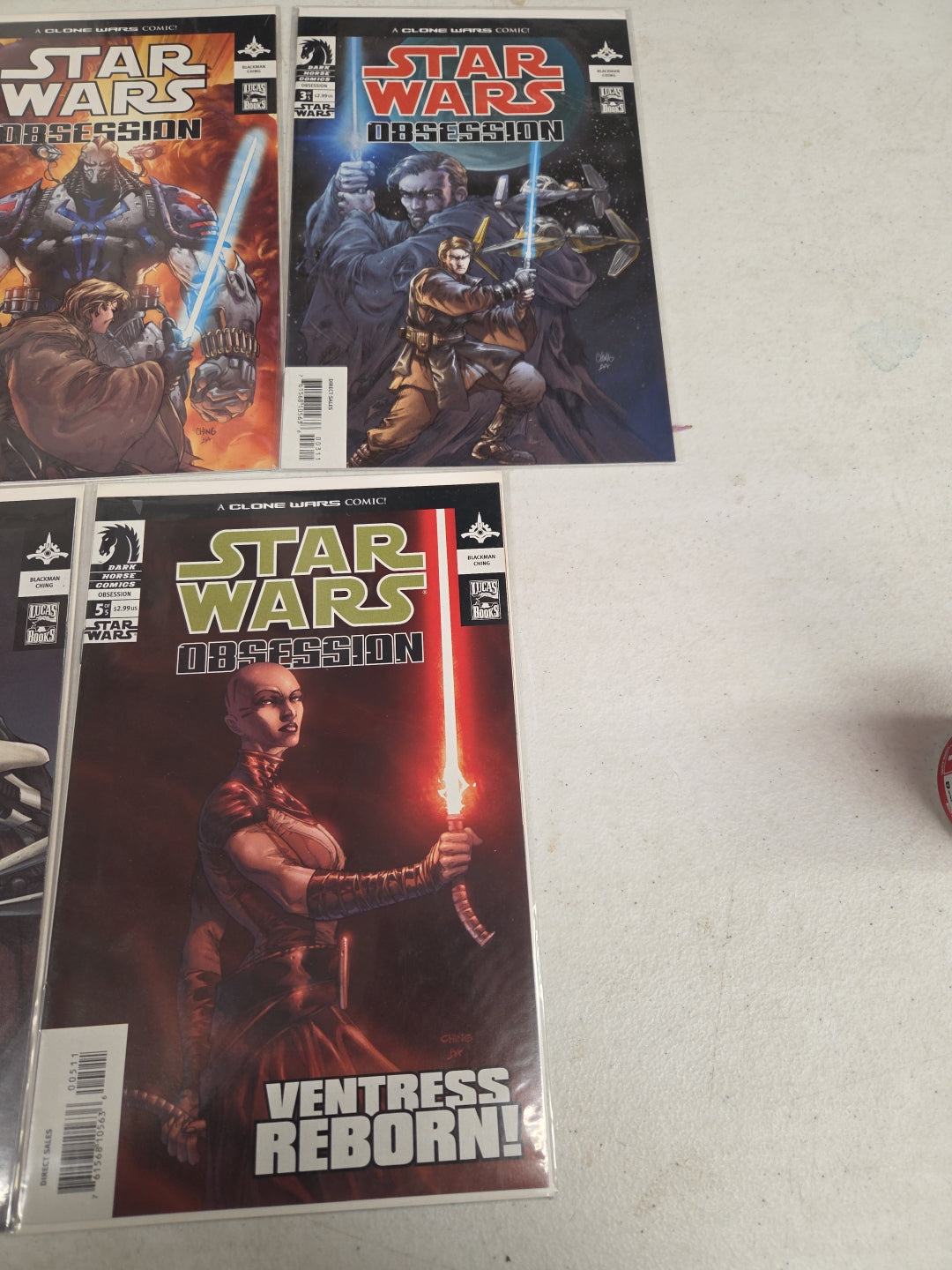 Star Wars: Obsession #1-5 Complete Set  2004 Dark Horse Comic Lot Clone Wars