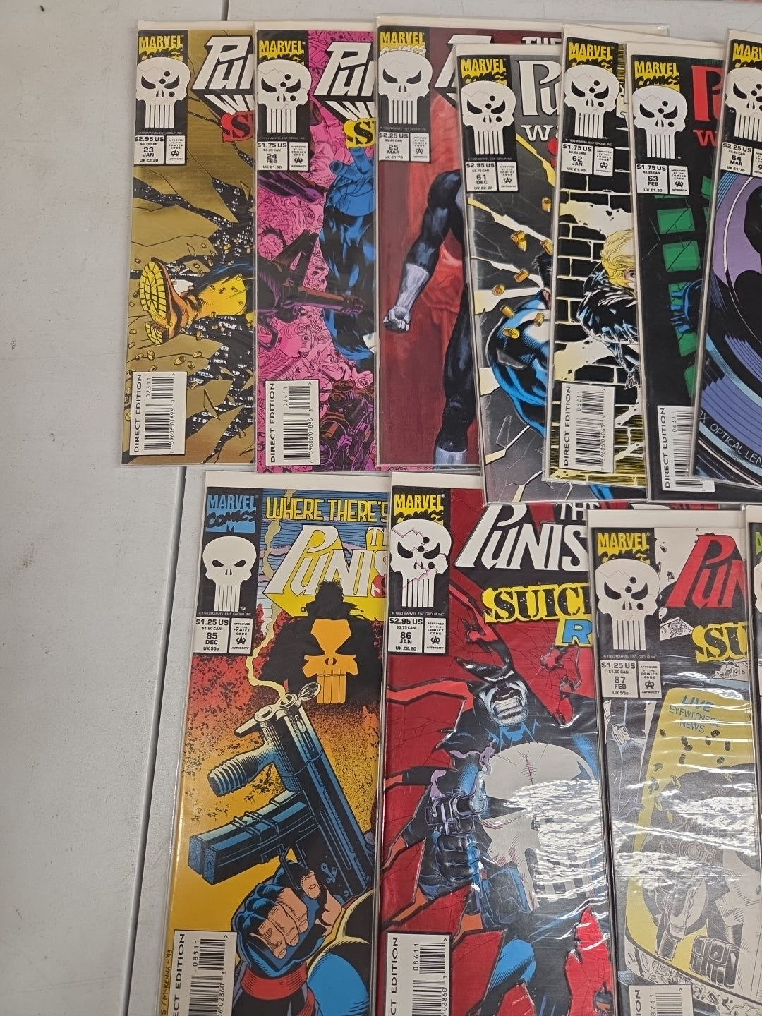 Mixed Lot The PUNISHER War Zone Suicide Run, #23-25, #61-64, #85-88, #64 Variant