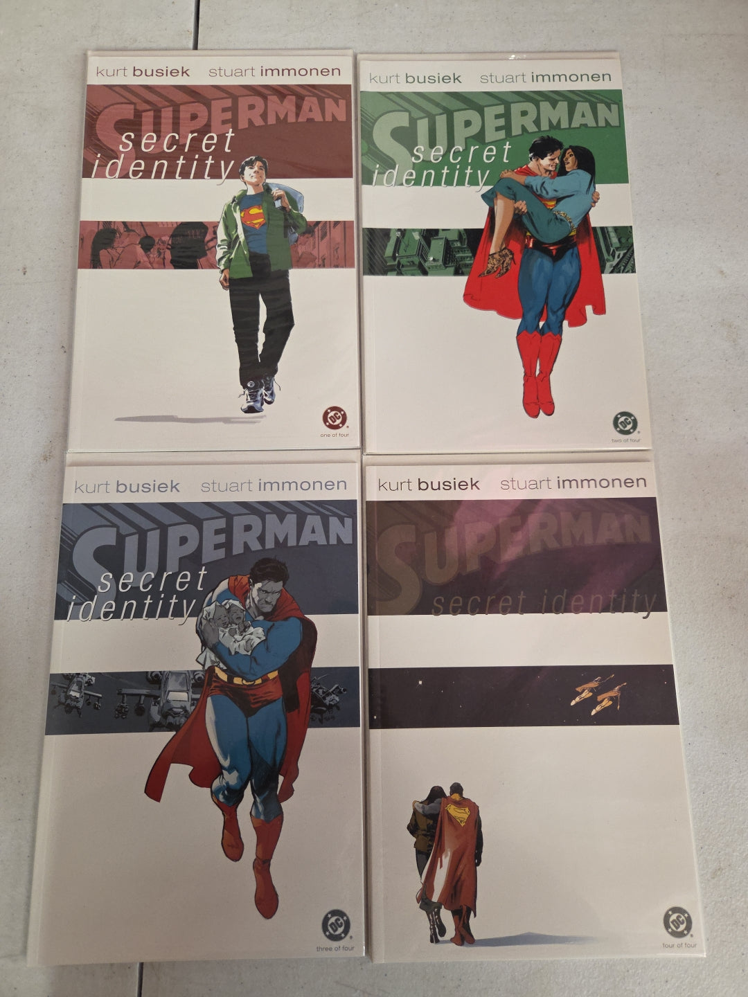 SUPERMAN: SECRET IDENTITY 1, 2, 3, 4 set lot DC Comics 1st prints Busiek Immonen