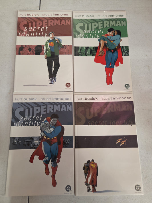 SUPERMAN: SECRET IDENTITY 1, 2, 3, 4 set lot DC Comics 1st prints Busiek Immonen