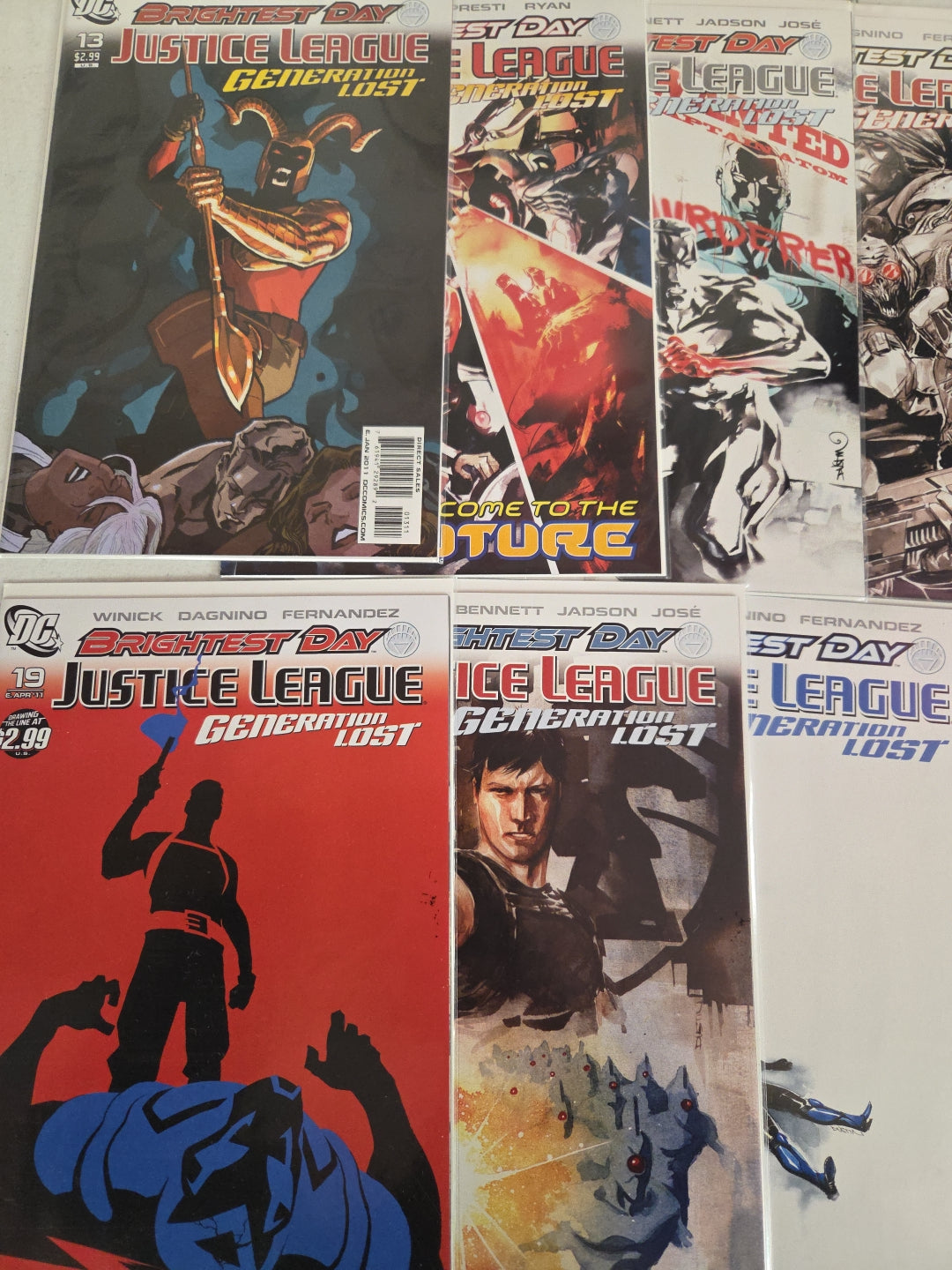 DC Comics JUSTICE LEAGUE GENERATION LOST 10 BOOK LOT #1-24 BRIGHTEST DAY 2010