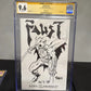 FAUST # 14 CGC 9.6 SS SIGNED AND SKETCHED TIM VIGIL VERY LOW PRINT BLANK COVER