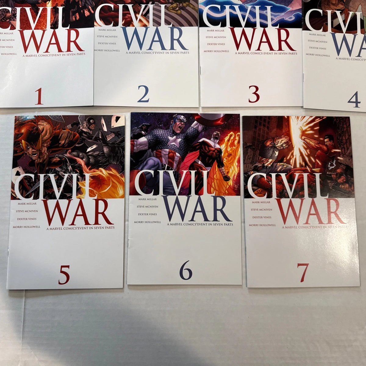 Marvel Civil War (2006) #1–7 Complete Set – Mark Millar & Steve McNiven