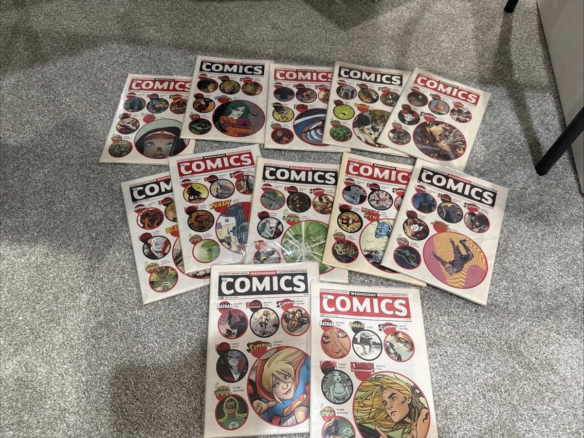 DC Wednesday Comics #1-12 Complete Set 2009 Oversized Anthology Azzarello Gaiman
