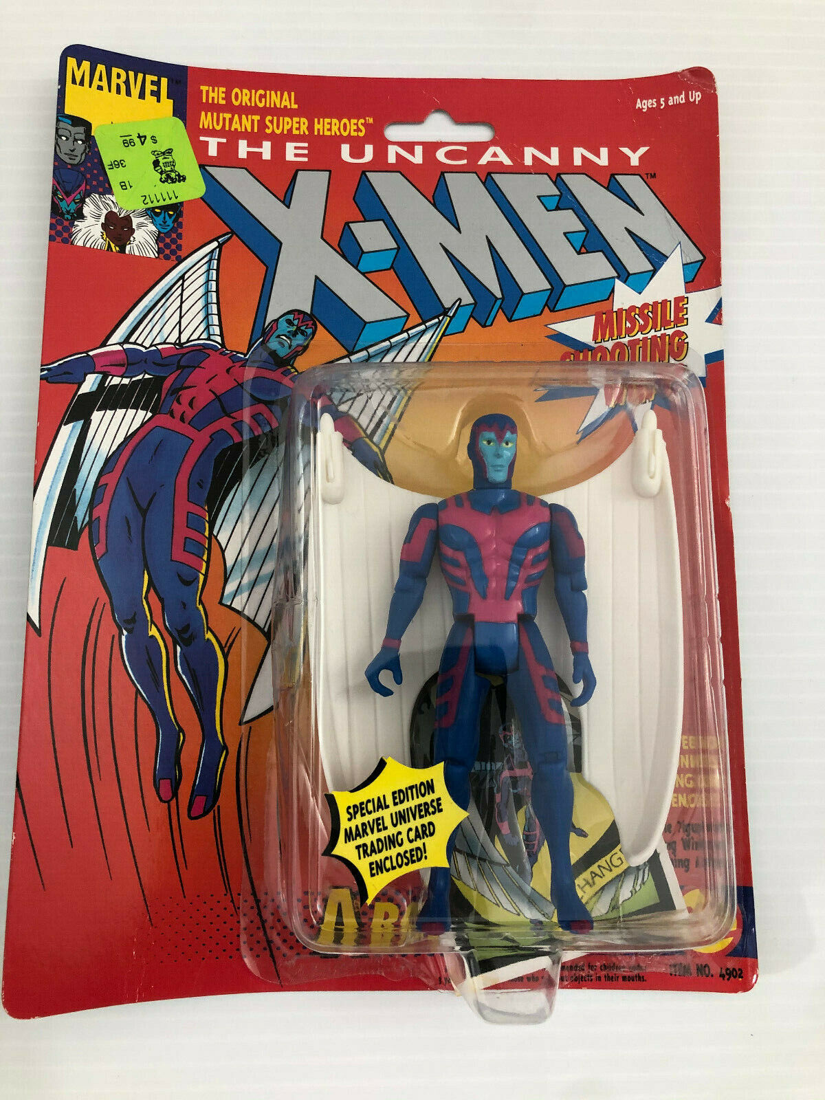 Toy Biz Marvel Uncanny X-Men Archangel Action Figure Missile Shooting Wings 1991