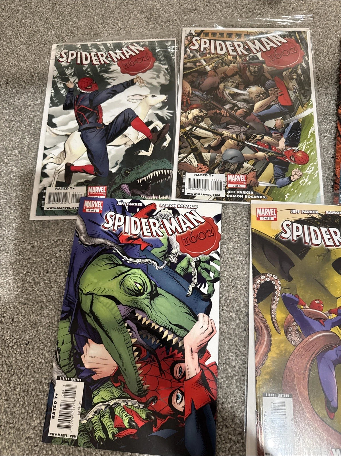 SPIDER-MAN 1602 (2009) #1, 2, 3, 4, 5 Complete Series Jeff Parker Marvel