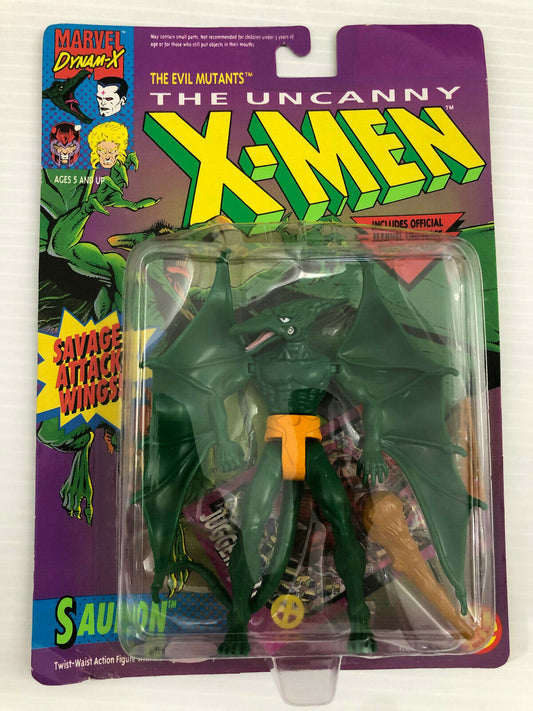 TOY BIZ THE UNCANNY X-MEN SAURON ACTION FIGURE w/SAVAGE ATTACK WINGS 1992