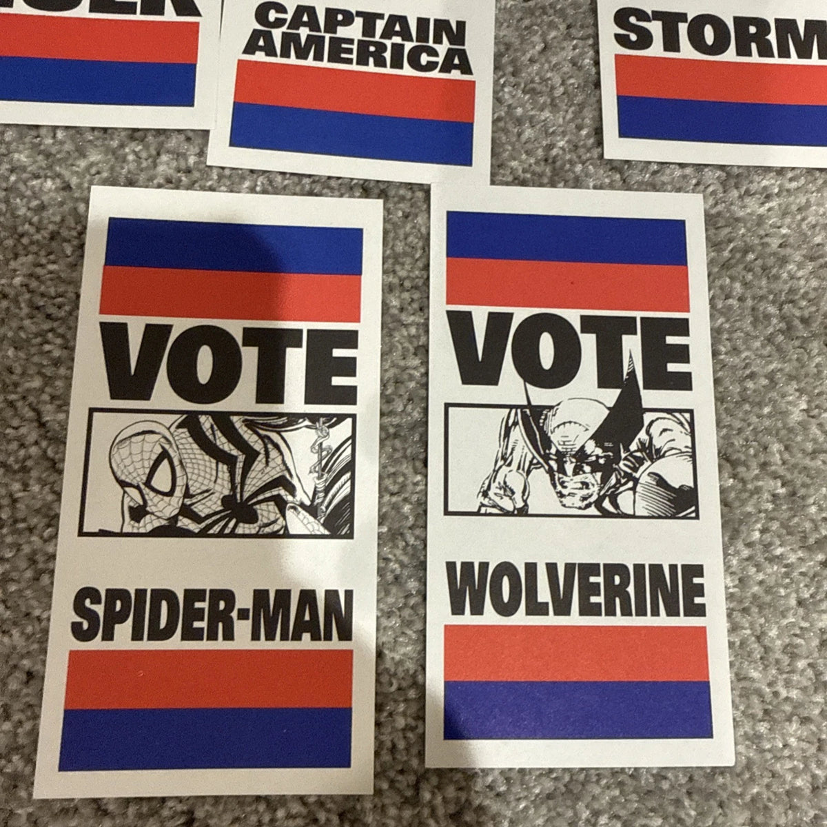 DC VERSUS MARVEL '95 Promos: Vote Marvel Spider-man Hulk Storm Wolverine Captain