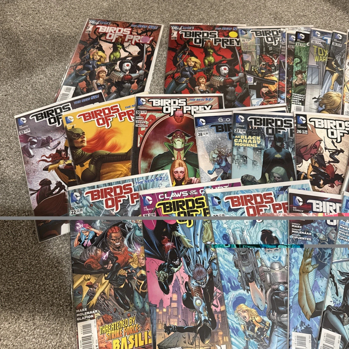 Comic Lot: BIRDS OF PREY: The New 52 1-32 (missing #12) +#1 Var Bagged & Boarded