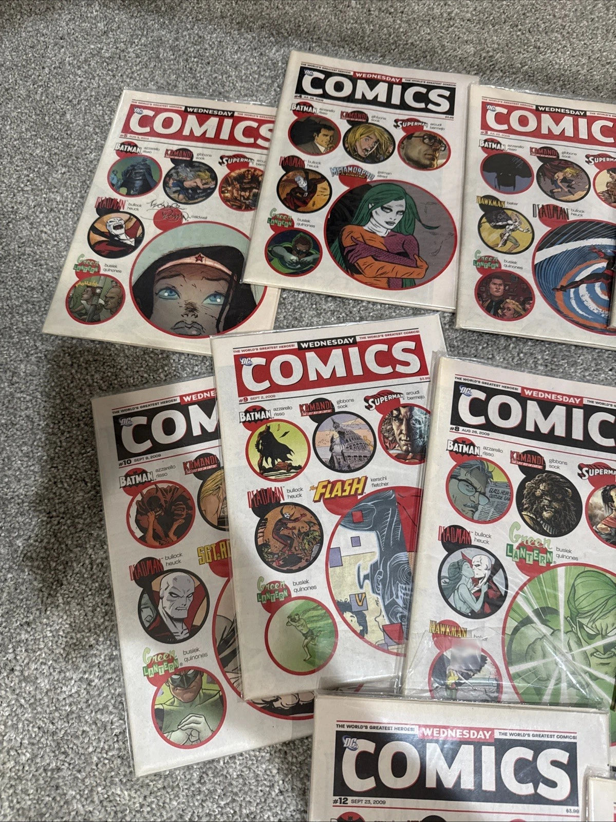 DC Wednesday Comics #1-12 Complete Set 2009 Oversized Anthology Azzarello Gaiman