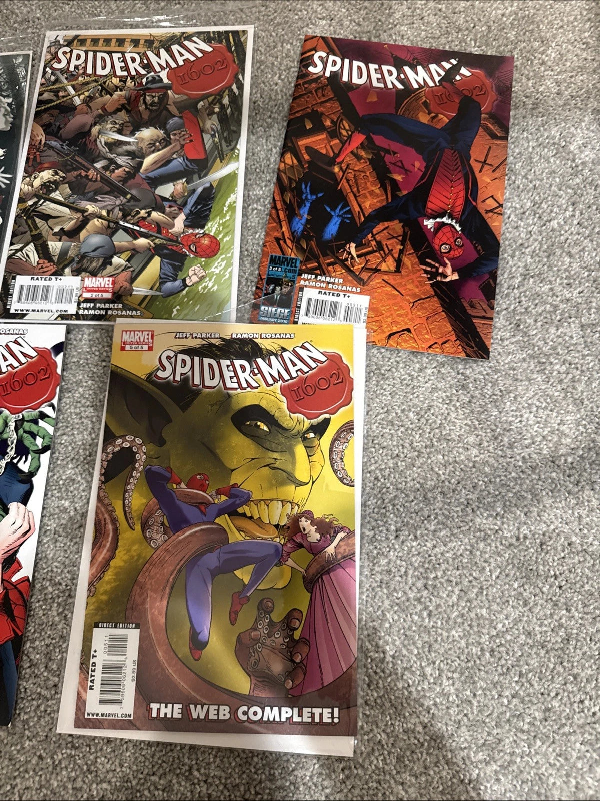 SPIDER-MAN 1602 (2009) #1, 2, 3, 4, 5 Complete Series Jeff Parker Marvel