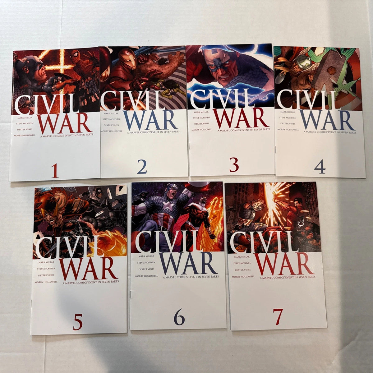 Marvel Civil War (2006) #1–7 Complete Set – Mark Millar & Steve McNiven