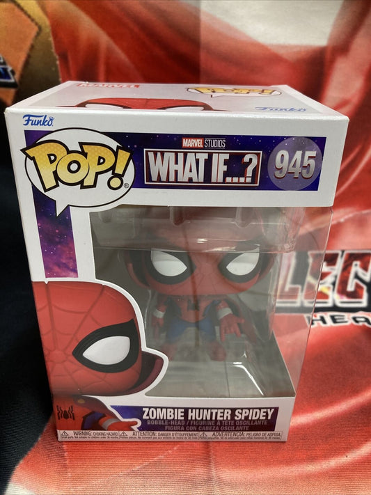 FUNKO POP! MARVEL: What If - Zombie Hunter Spidey [New Toy] Vinyl Figure.