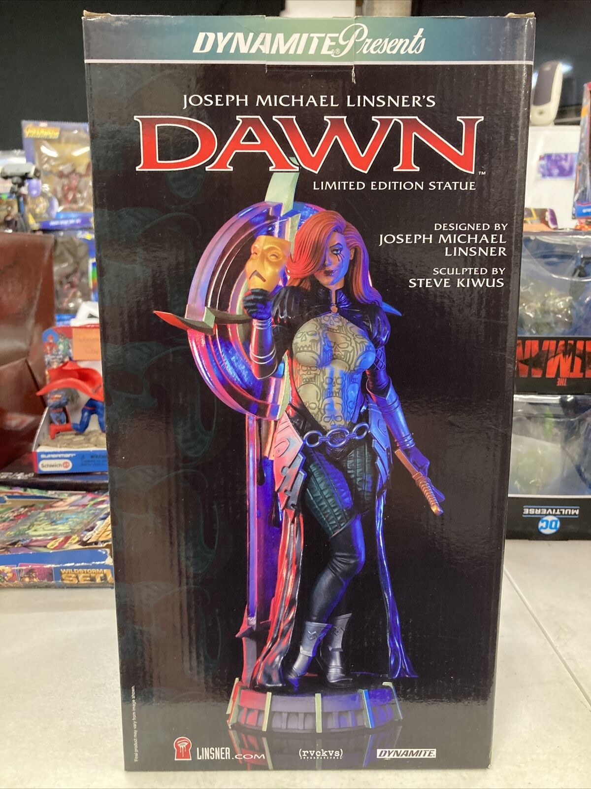 Joseph Linsner "DAWN" Black & White Edition Statue (Dynamite Comics) - NIB.