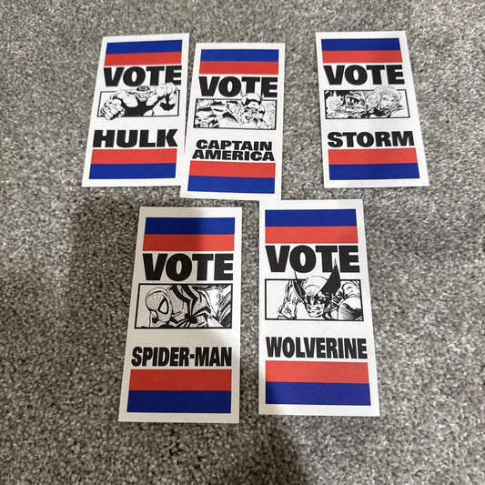 DC VERSUS MARVEL '95 Promos: Vote Marvel Spider-man Hulk Storm Wolverine Captain