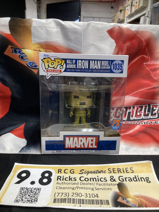 Funko Pop! Deluxe Marvel: Hall of Armor: Iron Man Model 1 Golden Armor (PX).