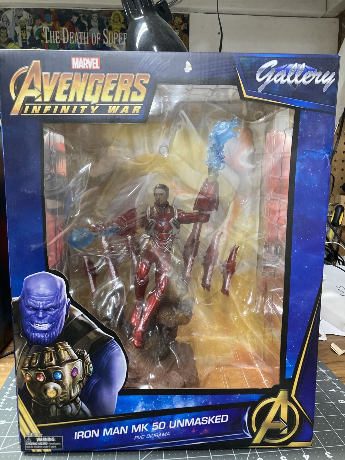 Marvel Gallery Avengers: Infinity War Unmasked Iron Man MK50 9 inch Figure.