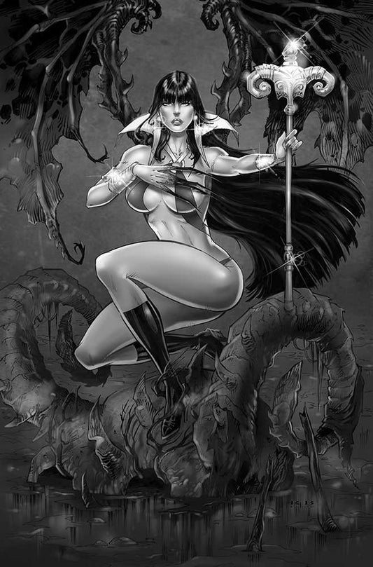 Vampirella #23 Cover Q 7 Copy Foc Variant Edition White Black & White Virgin