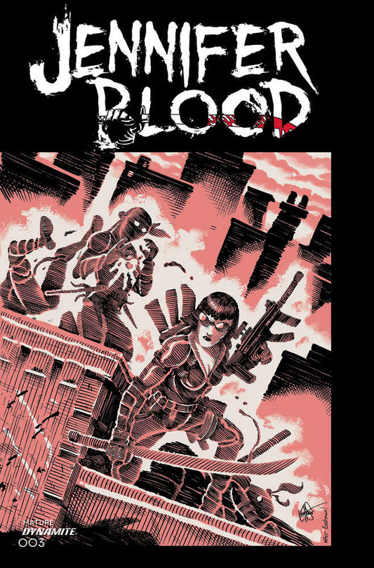 Jennifer Blood #3 Cover L Foc Bonus Teenage Mutant Ninja Turtles Homage Haeser (Mature)
